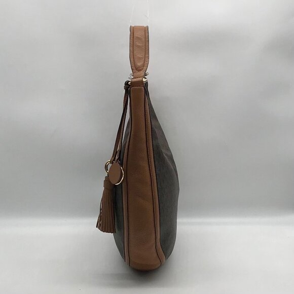 Michael Kors Brown Monogram Canvas Lydia Hobo Shoulder Bag - Picture 3 of 10
